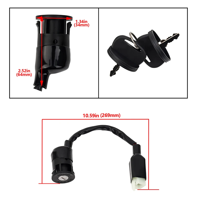 สวิตช์กุญแจรถจักรยานยนต์ ล็อคประตูไฟฟ้า สำหรับ Polaris Scrambler Outlaw 50 ATV Outlaw Scrambler Predator 90 53417-50549