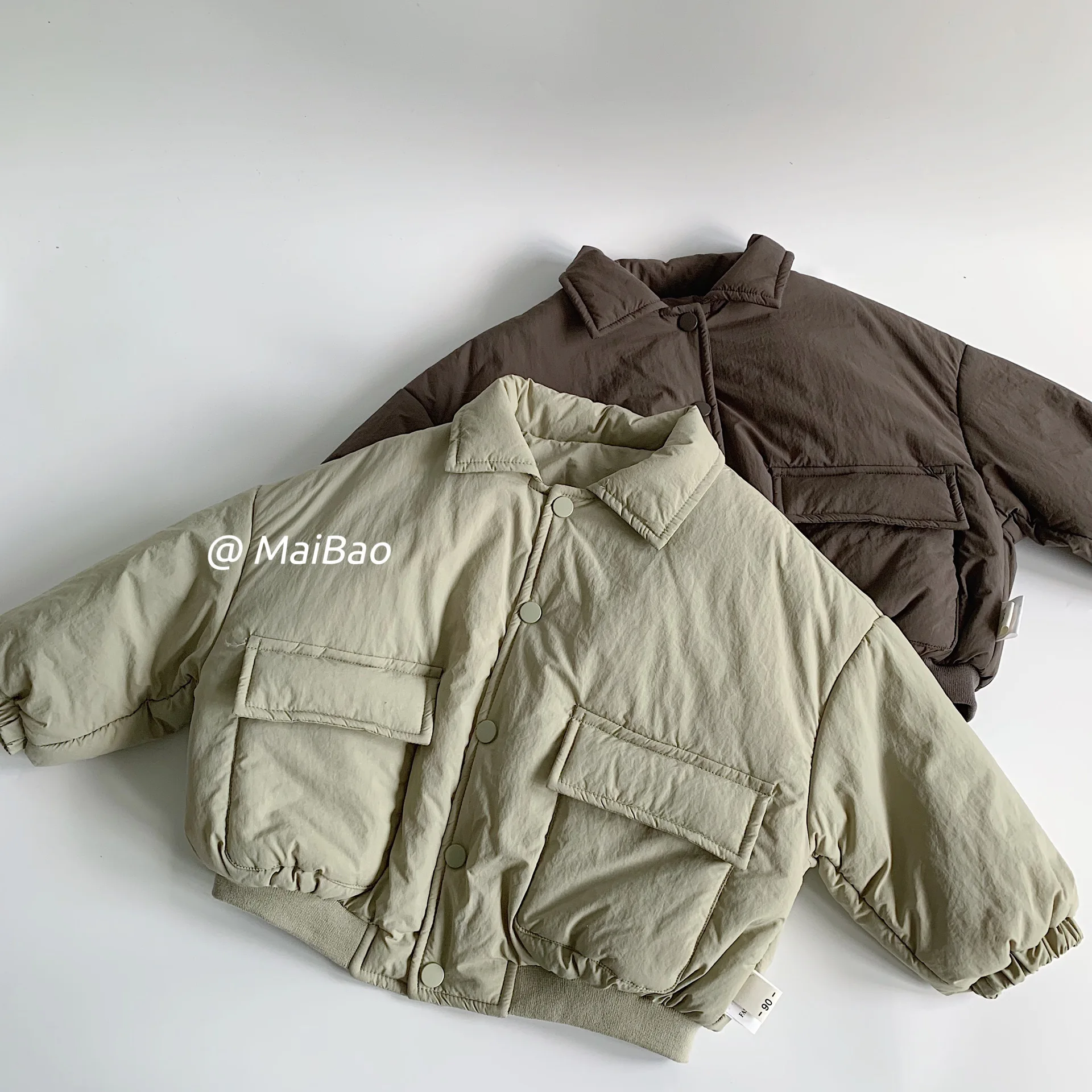 

2025 Winter New Boys Girls Loose Thickened Cotton-padded Clothes Baby Winter Cotton-padded Jacket Top