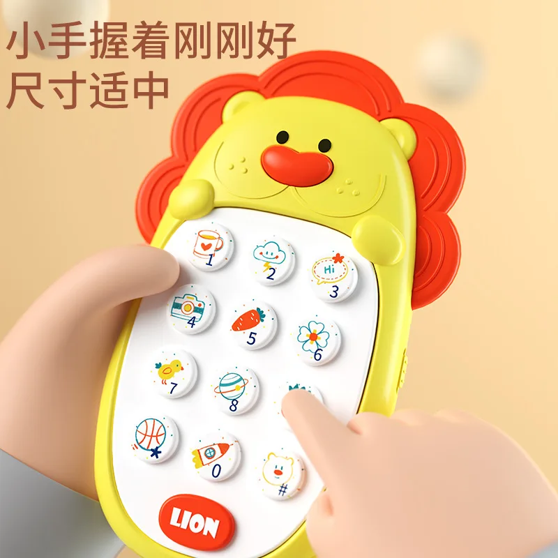 

Baby's First Chewable Mobile Phone Toy - Educational Early Learning Phone with Music and Light Effects, Ideal for Infants 0-1 Ye