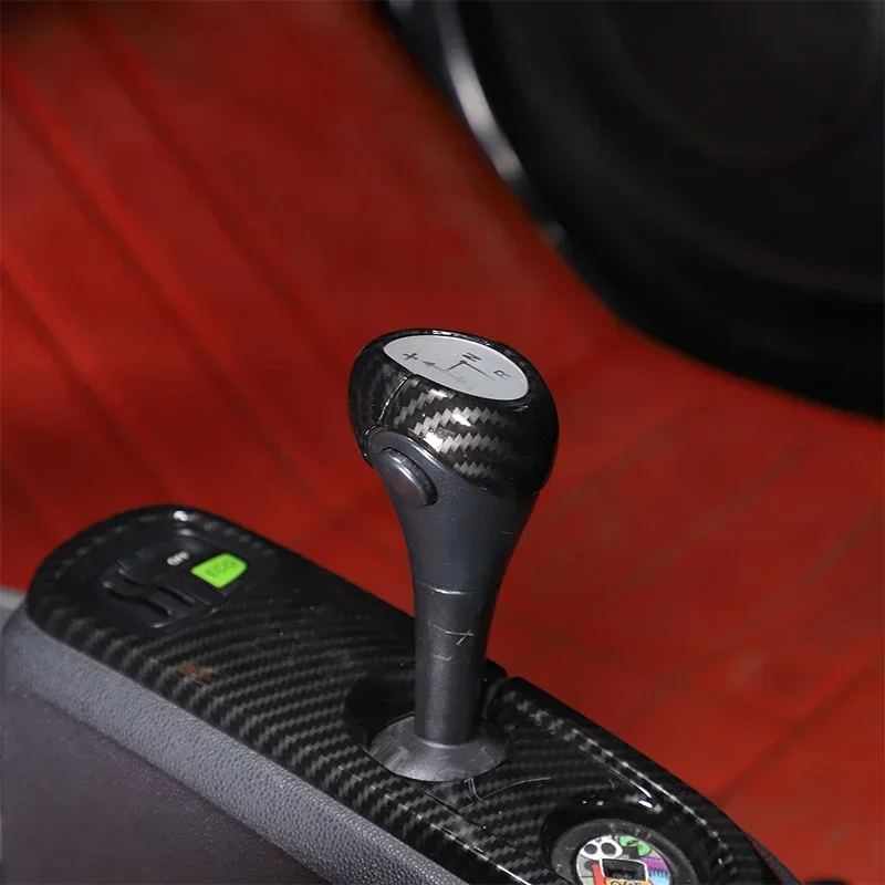 For Mercedes-Benz Smart 451 Fortwo 2009-2015 ABS Carbon Fiber Style Car Shift Knob Protection Cover Sticker Car Accessories