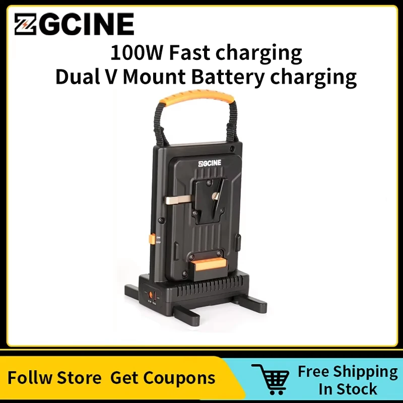 ZGCINE VM-C2 Kit 100W Fast charging Dual V Mount Battery charging board with USB-C and DC input