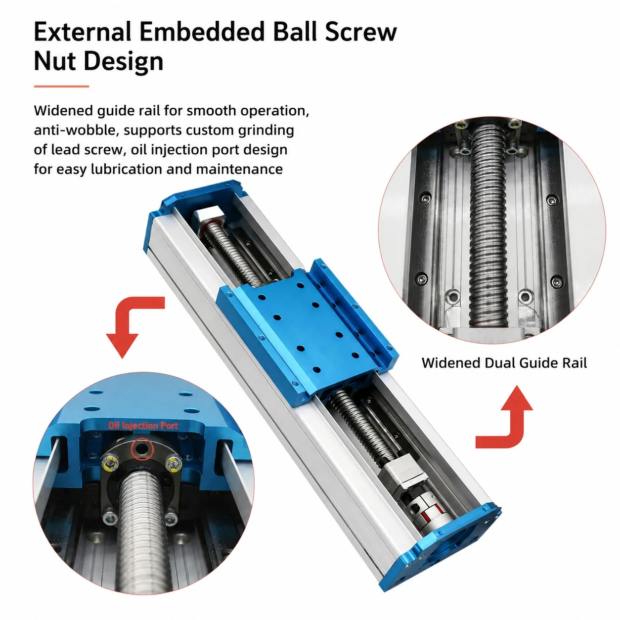 Heavy Duty Sealed Dustproof Ball Screw Linear Slide Module Dual Linear Rails Precision Gantry Motion with Nema34 Motor