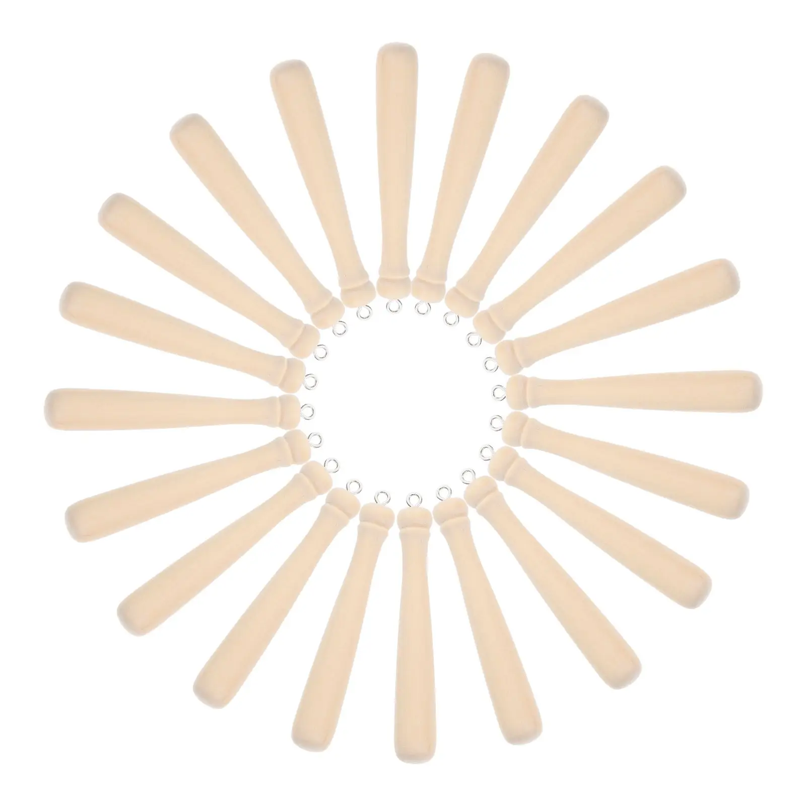 

20Pcs Wooden Baseball Bat Pendant Mini Craft Jewelry Making Supplies DIY Project Charm Necklace Keychain nament Small Bat