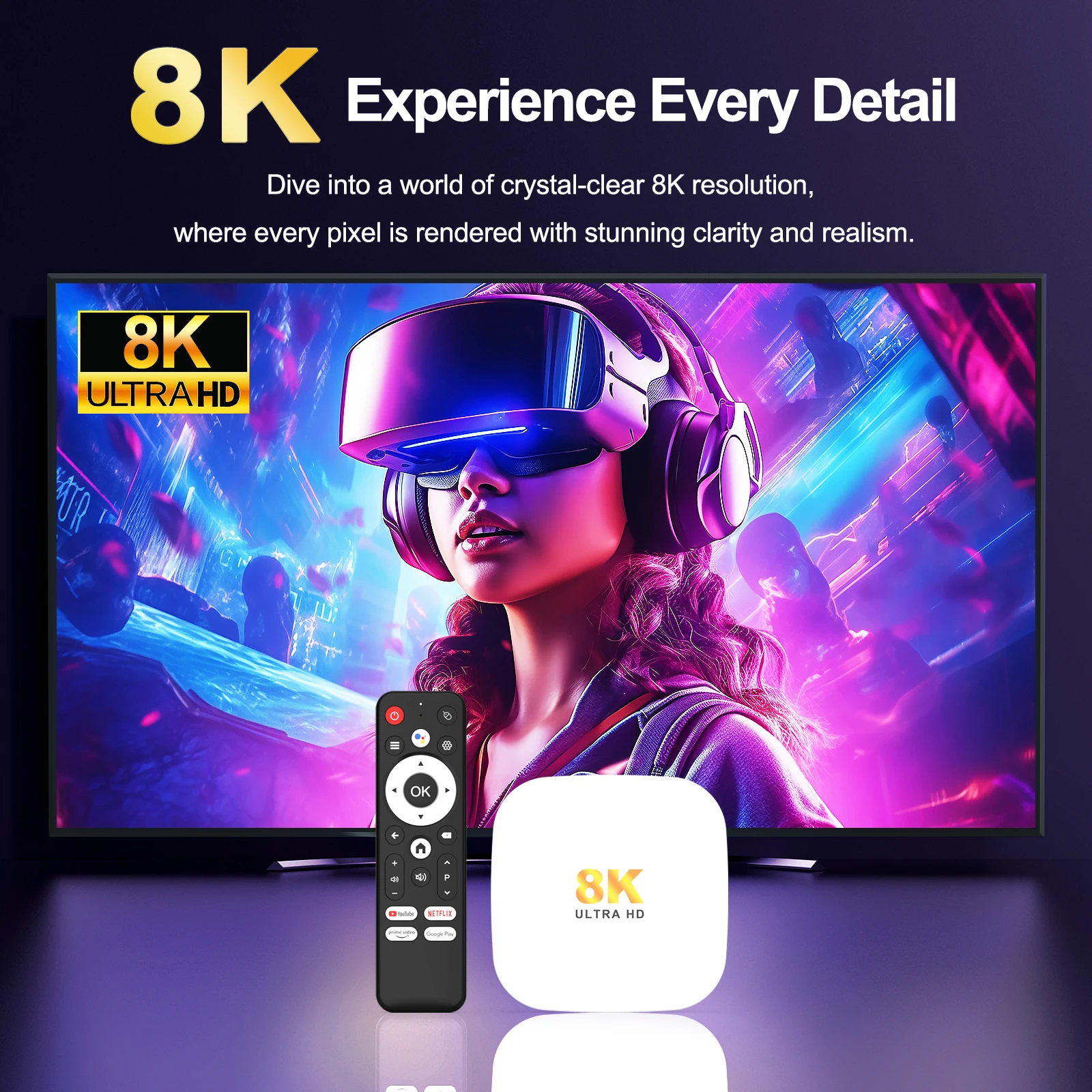 

ТВ-приставка H96 MAX M2 Plus на Android 14.0 с процессором RK3528, Wi-Fi 6, поддержкой 8K, Bluetooth 5.4, 4 ГБ ОЗУ, 128 ГБ ПЗУ, голосовым помощником, медиаплеер, Smart Set Top Box 2G16G
