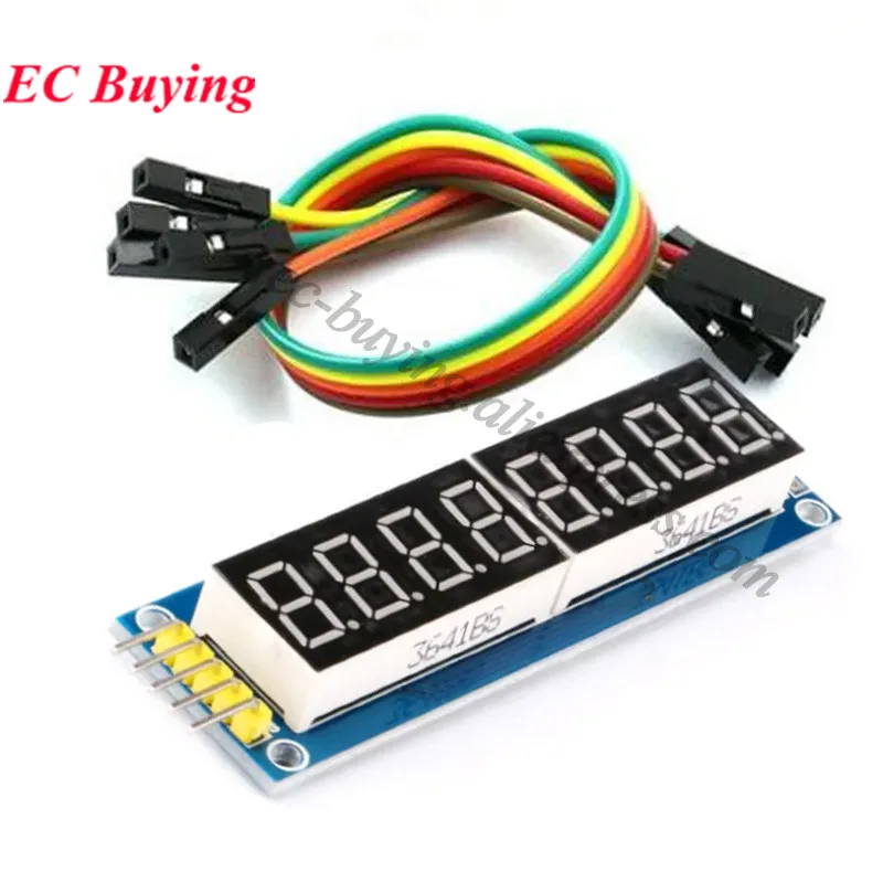 74HC595 CWG 8-Digit 8 Bits 8bit 0.36 inch Digital Tube Display Control Module Red Three IO for Arduino 595 Driver Dupont line