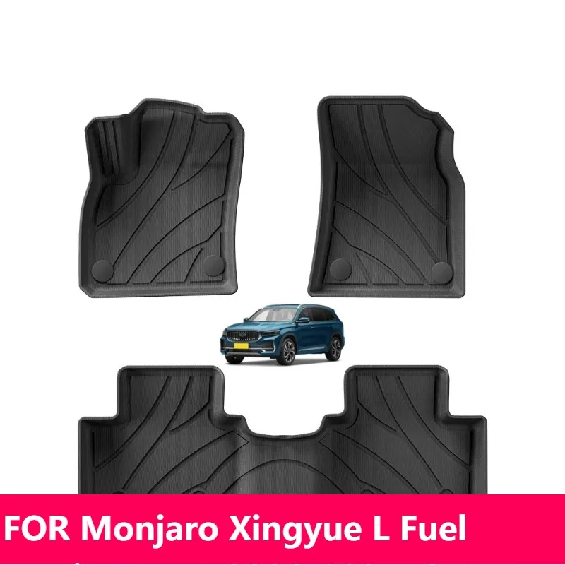

Черные автомобильные коврики TPE 3D для Monjaro Xingyue L 4WD 2021-2024 и Grand Koleos, багажник