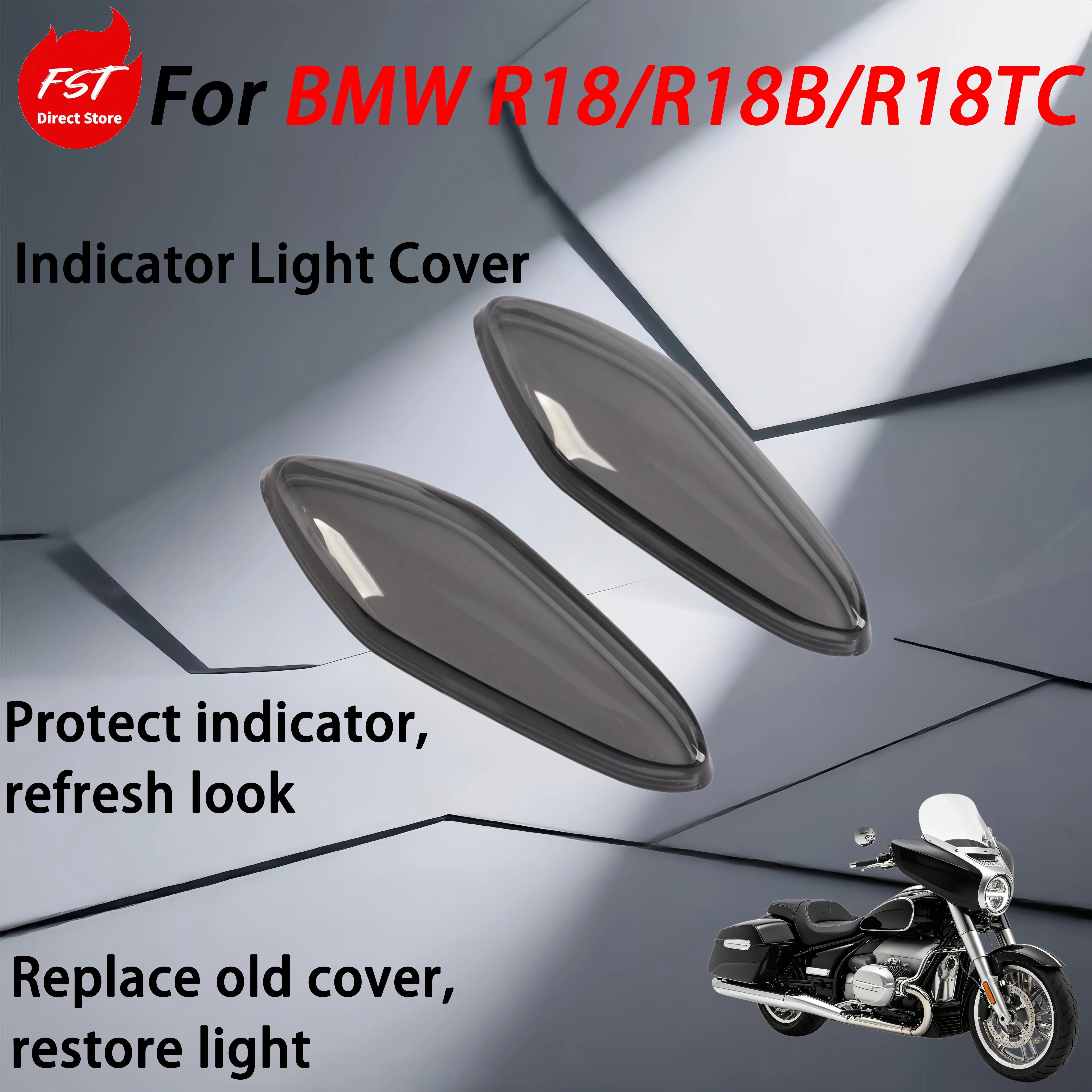 For BMW R18/R18B/R18TC motorcycle modification accessories - front and rear turn signal housing indicator light covers
