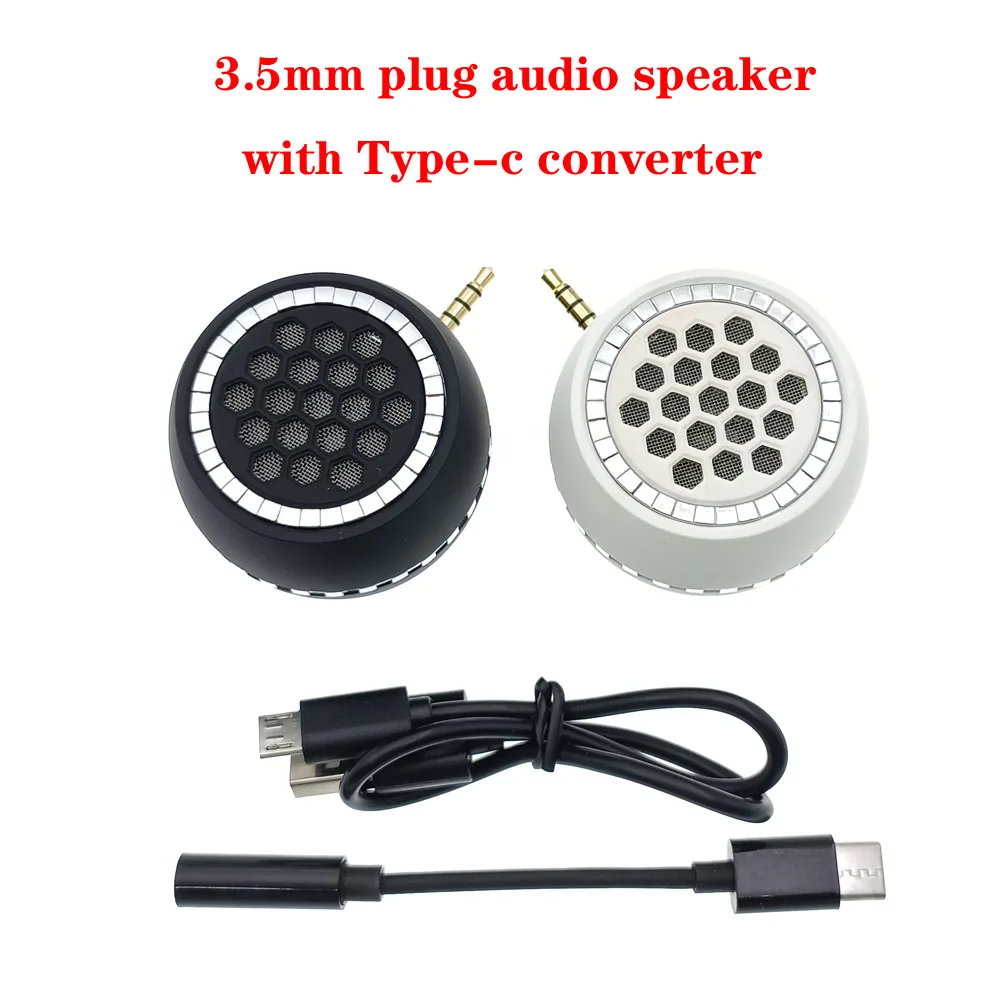 

3.5mm Plug Mobile Phone Amplifier Audio Speaker Portable mp3 mp4 Tablet Computer Sound Amplifier With Type-c Conversion Head