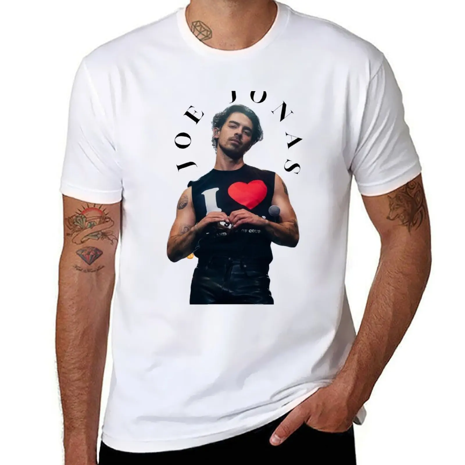 

Joe Jonas T-Shirt man t shirt luxury black cotton t-shirt plain for man package