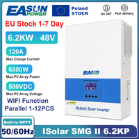EASUN 6200W 2000W Hybrid Solar Inverter 12V 48V MPPT 120A Battery Charger Controller Pure Sine Wave Off Grid Inverter With WIFI
