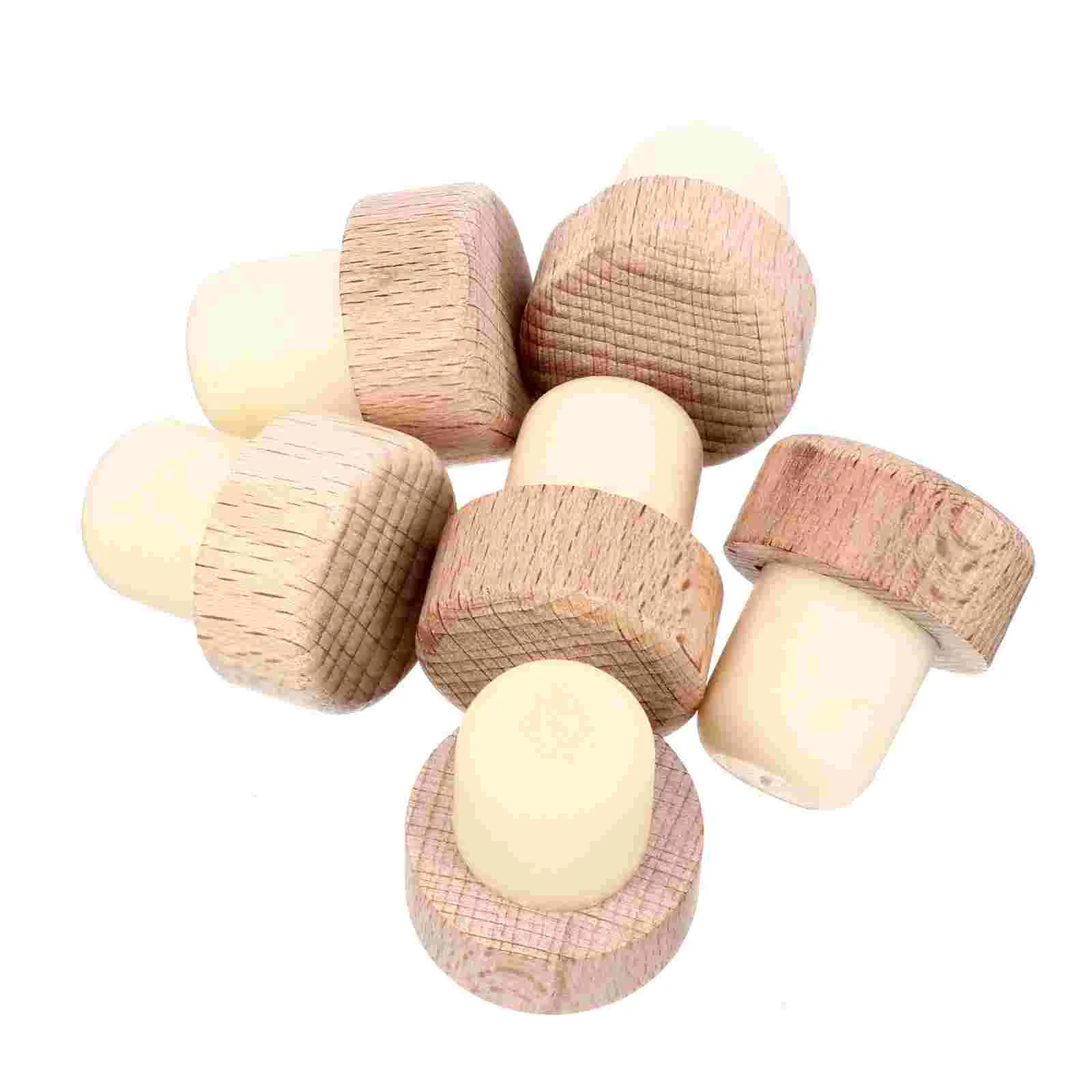 

6Pcs 29mm Wooden Stopper Bottle Plug Wine Stoppers Sealing Cork Reusable Bottles Seal Oak Wood Plug For Glass Jar Stopper Plug