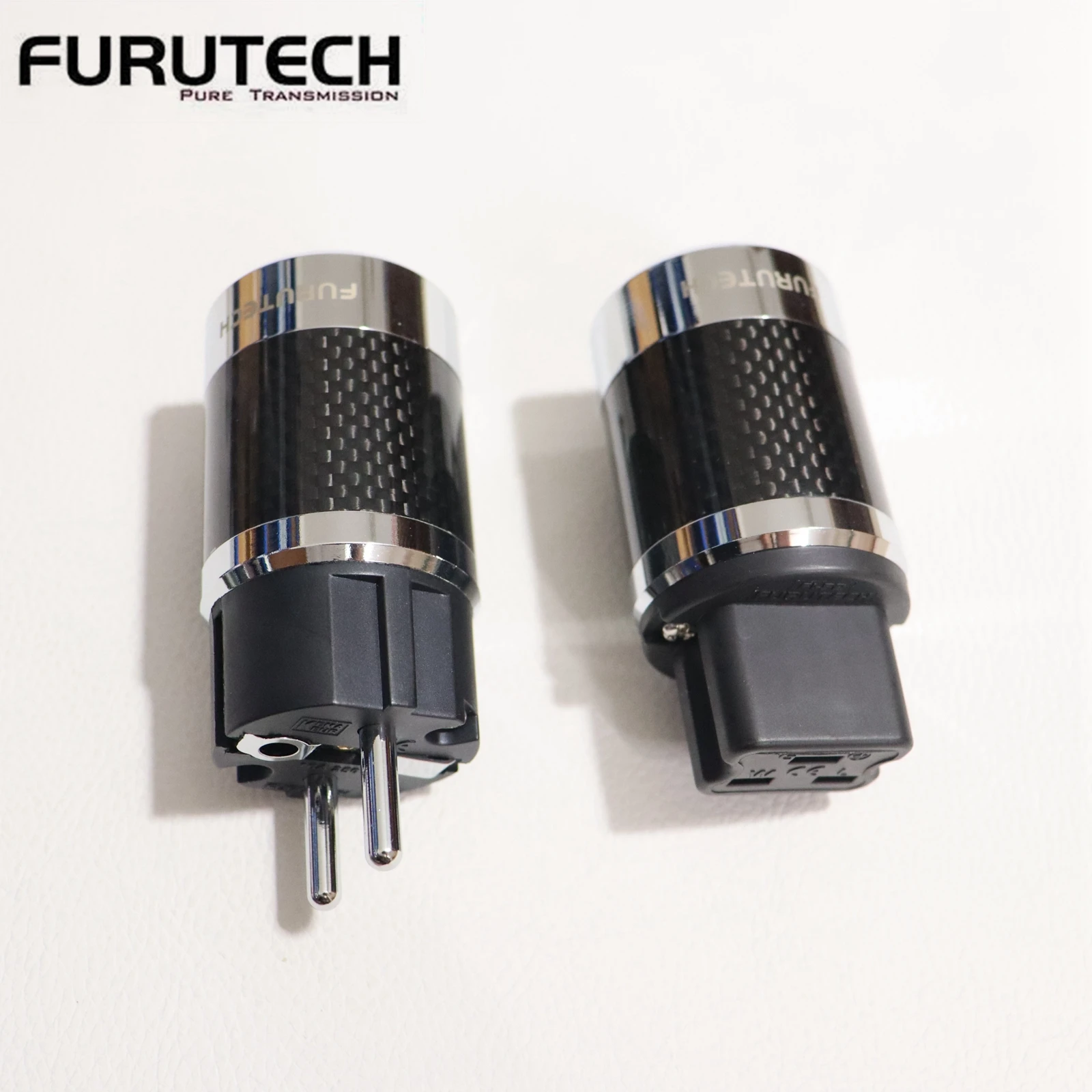 Furutech-Conector De Alimentação Genuine, Ródio Plug Banhado Para Cabo De Alimentação De 6-18mm, HiFi Fibra De Carbono, Iec, FI-52 R 20 Amp, C19