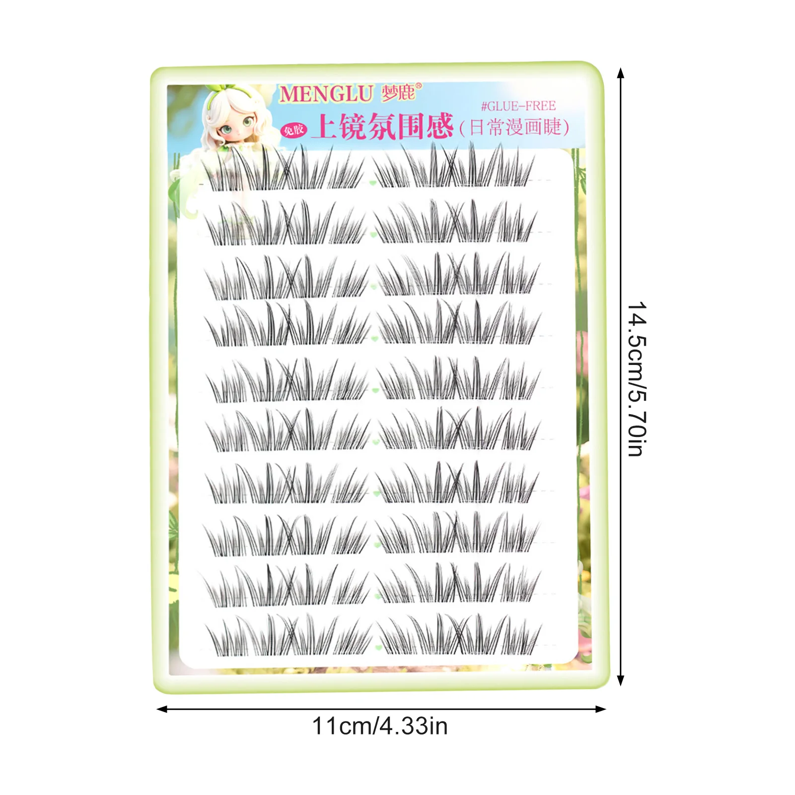 Ciglia finte di lunghezza mista da 10-14 mm C Curl Fascia nera morbida per un look completo naturale Estensioni delle ciglia cosplay quotidiane e per feste