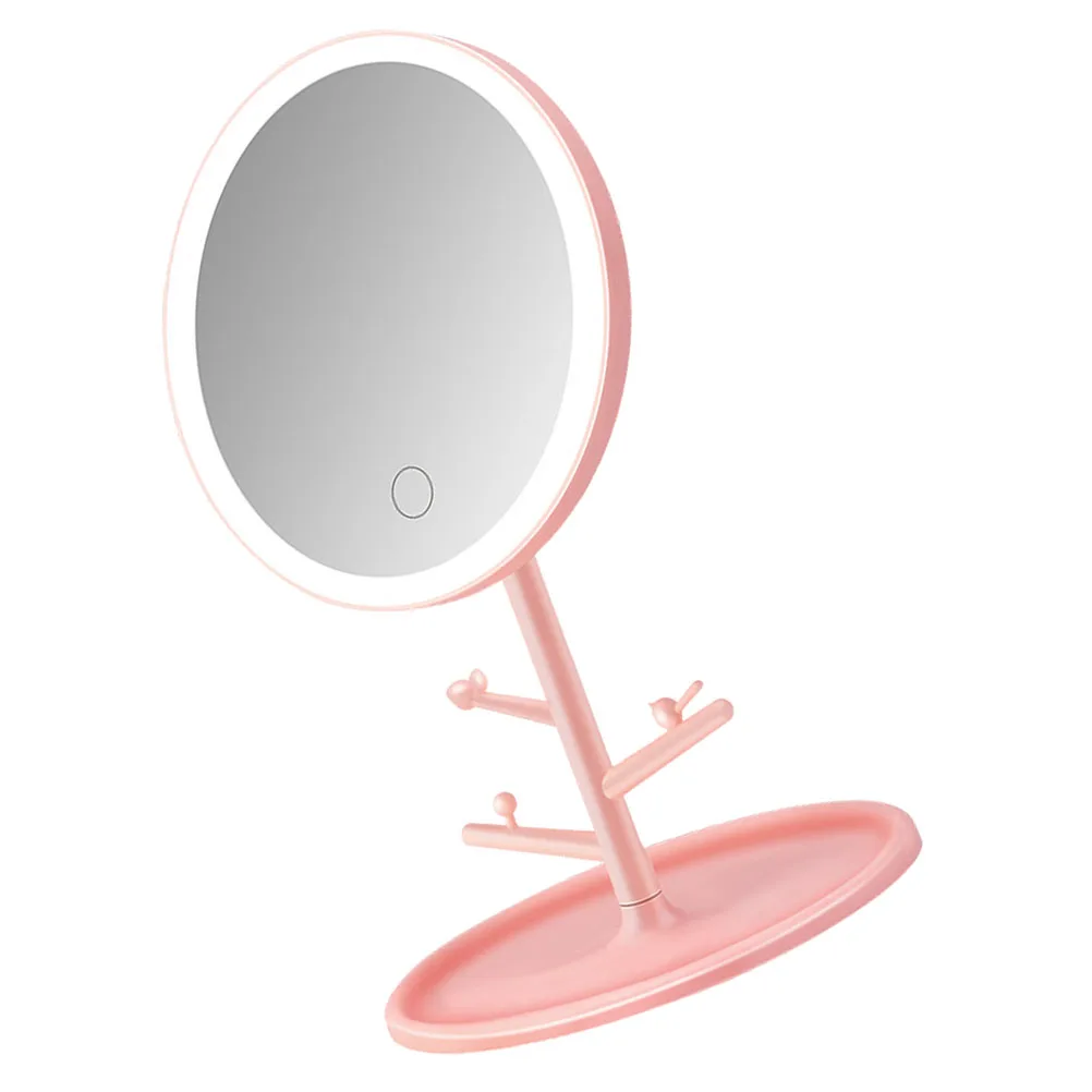 

LED Makeup Mirror Clear High Definition Beauty Vanity Desk Student Rotating Glass Bedroom Table Gifts Desktop Mirror