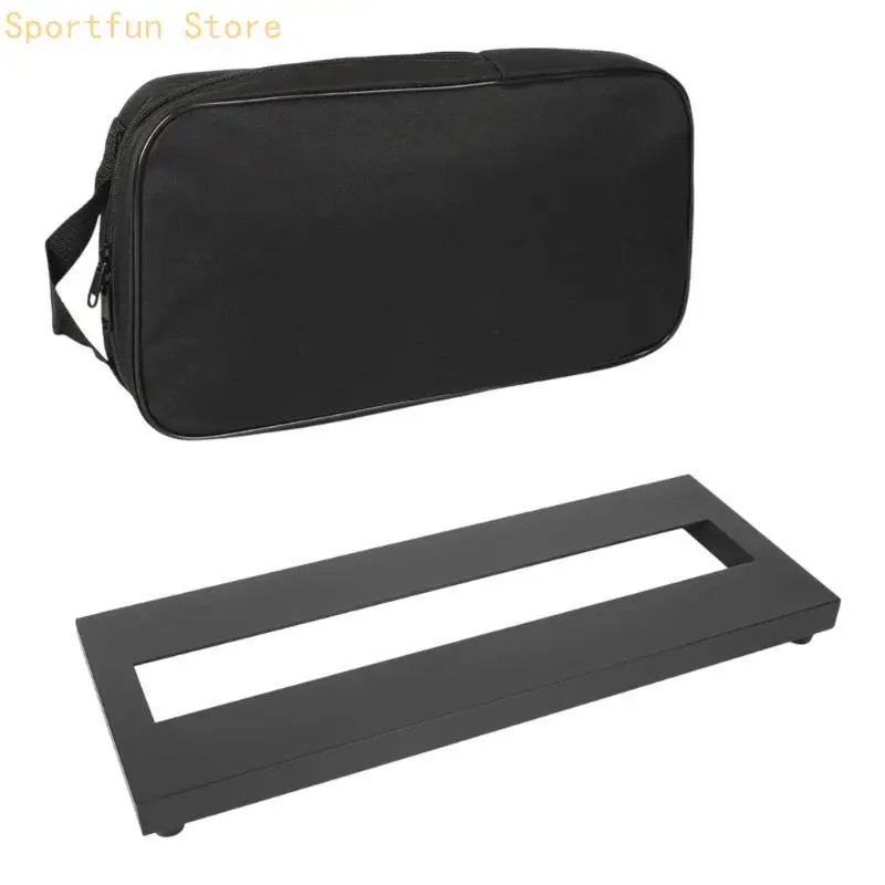 X7JD Guitar Effect Pedalboard with Carrying Bag Aluminum Alloy Effect Pedal Plate Portable Large Guitar Pedal Board Enduring