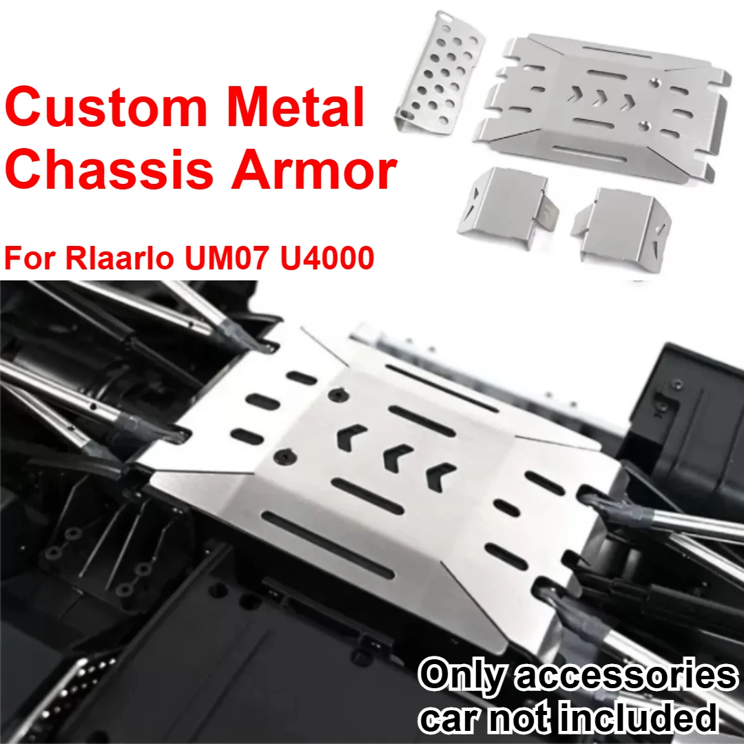 DIY Metal Chassis Armor Custom Model Underbody Protection For 1/7 RC Off‑Road Truck Rlaarlo UM07 U4000 Upgrade Accessories