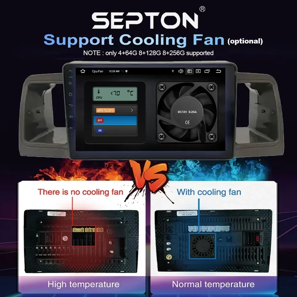 SEPTON Car Radio for Toyota Corolla E120 E130 2000-2007 GPS Stereo Navigation Multimedia Carplay 4G Android Autoradio Head Unit