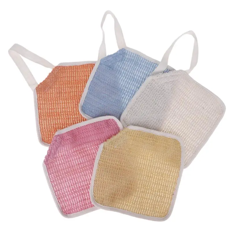 

Natural Linen Square Strip Bath Towel Powerful Exfoliating Body Massage Rubbing Linen Face Towel Body Scrubber Cleaning Tool