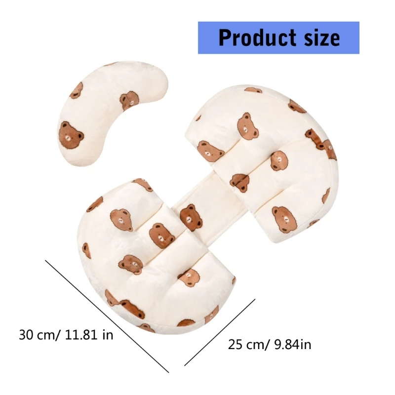 Soft Maternity Pillow Pregnancy Pillows Support for Back Belly of Pregnant Women Printed Bear Pattern Sleeping Pillow