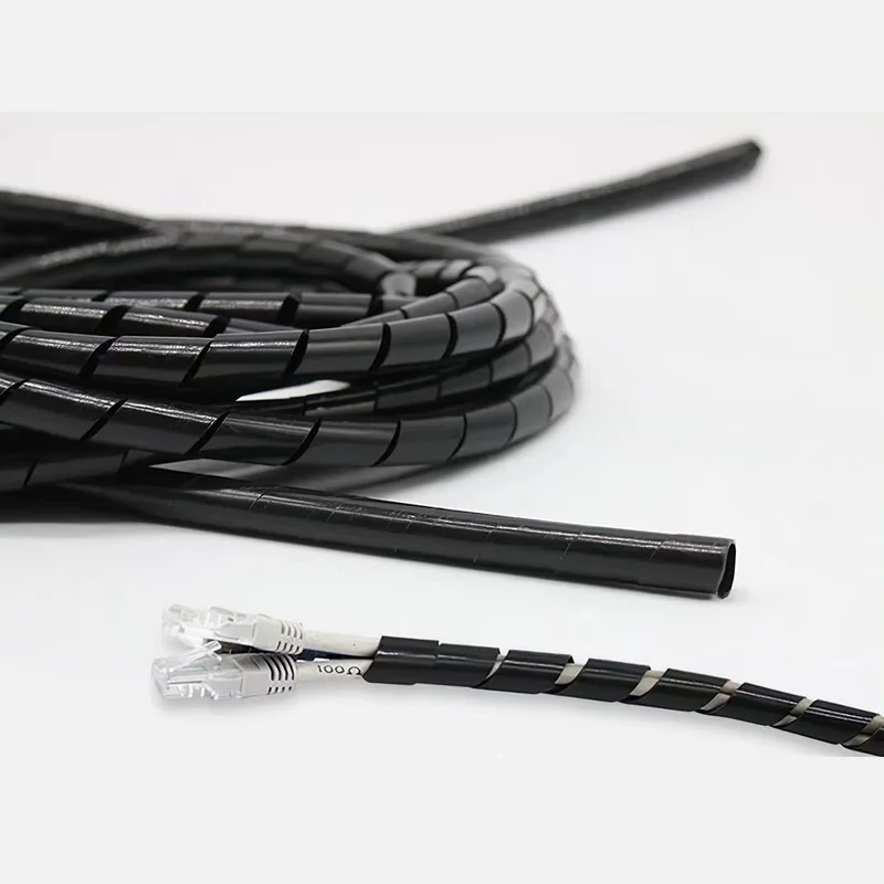 4/6/8/10/12/14-30mm Spiral Cable Protector Line Organizer Tube Motorcycle Wire Protection Sleeve Flame Retardant Anti-Bite Cover