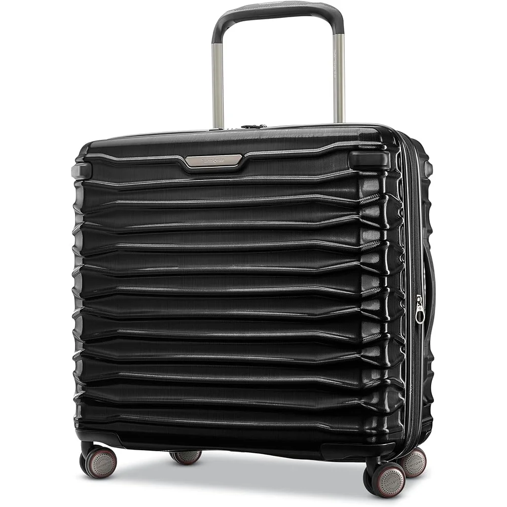 Expandable Hardside Luggage with Double Spinner Wheels Tru-Trac Wheel System Ergonomic Pull Handle Durable Polycarbonate Shell