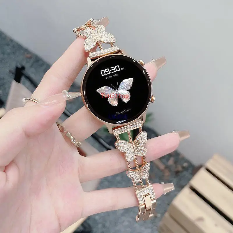 20/22-mm-Armband im Schmetterlingsdesign für Huawei Watch 4 GT 2 2e 3 4 5 5Pro, passend für Samsung Galaxy Watch 4 5 6 7 Classic/Active.