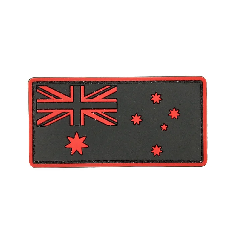 Flaga australijska łatki Armband ścierka haftowana Patch pcv miękkiej gumy taktyczne naszywki wojskowe armii naszywka ubraniowa