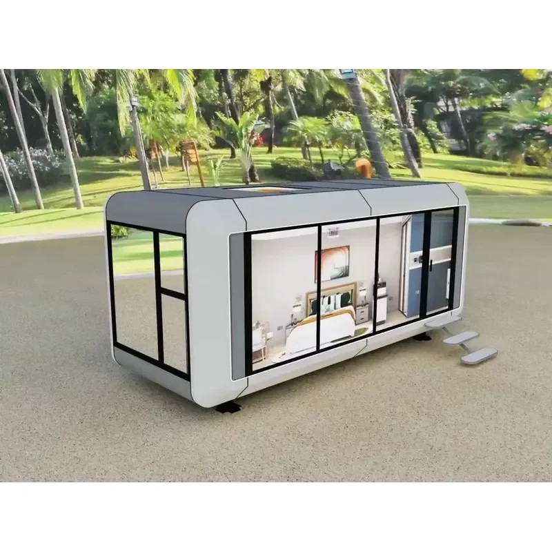 Cabin Smart Space Capsule's New Design Prefab Greenhouse Eco-Friendly Container Barn for Hotels Campsites Homestays
