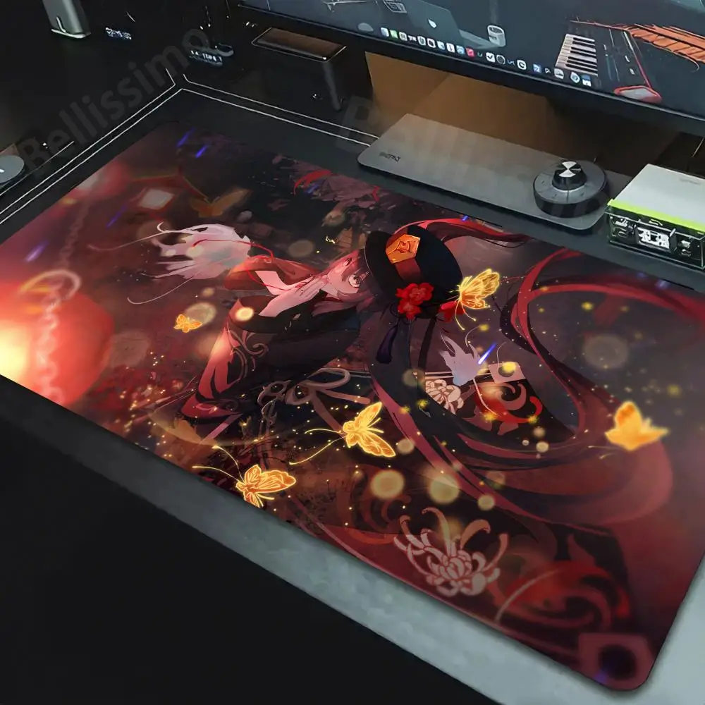 Genshin Impact Mouse Pad Hu Tao Mousepad Kawaii Table large Xxl Cute Computer Mat Anime Keyboard Custom Mouse Carpet Gaemr Rug