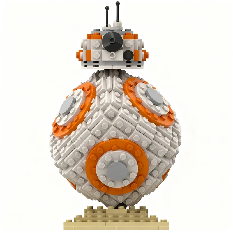 

340PCS MOC Space Battle Ucs Scale Bb 8 Model DIY Creative Assembly Building Blocks Display Birthday Gift Collectible Building