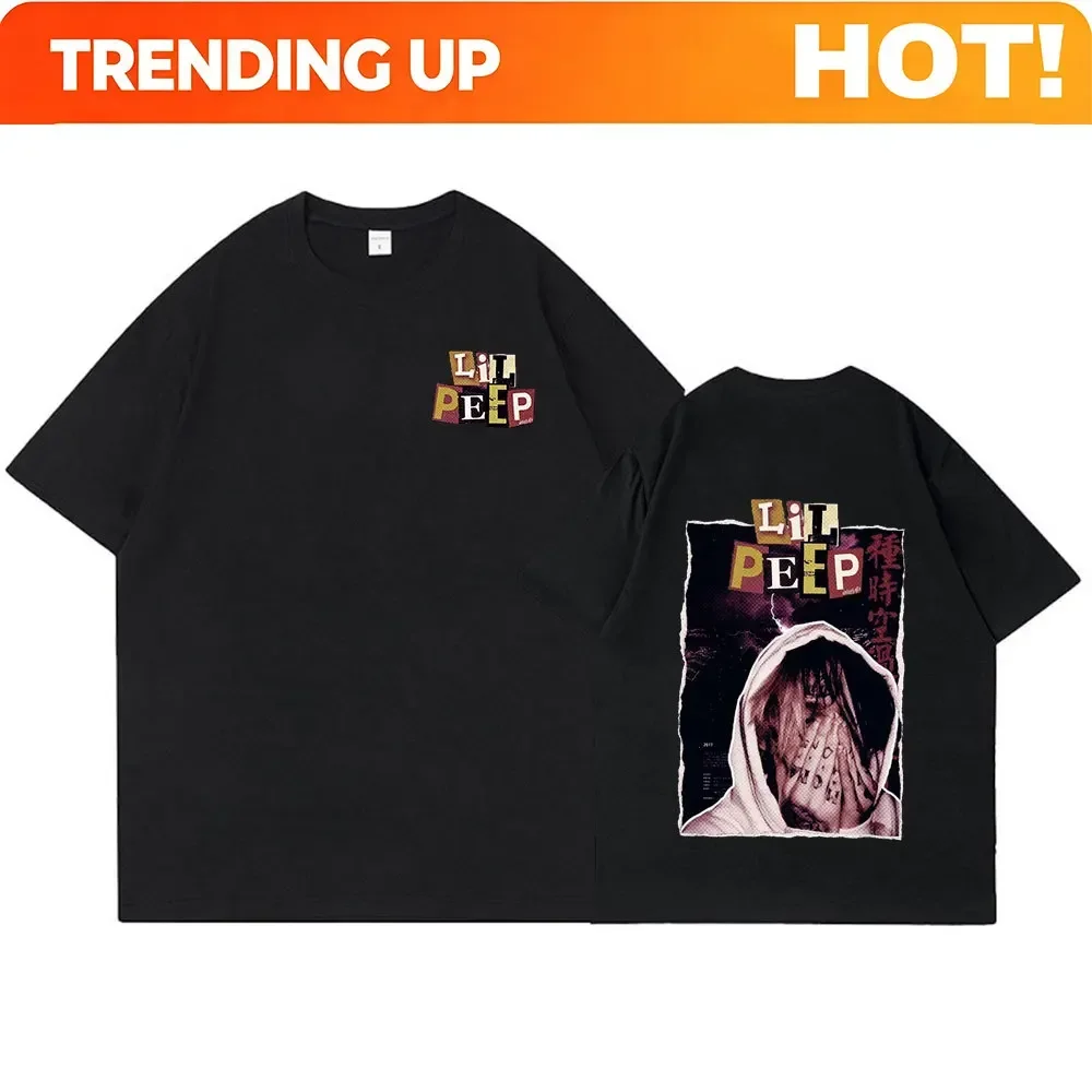 Customization Shirt Rapper Lil Peep New Fashion Aesthetic T-Shirs Hellboy Crybaby Hip Hop Graphic Tops Men Women Clothing Oversi