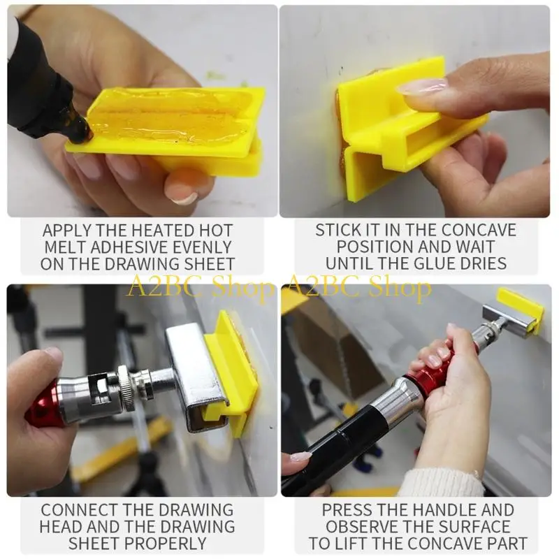 

A2BC Car Body Dents Remover Glues Sheet 90° Removal Pulling Sheet Puller Sheet Pack of 4