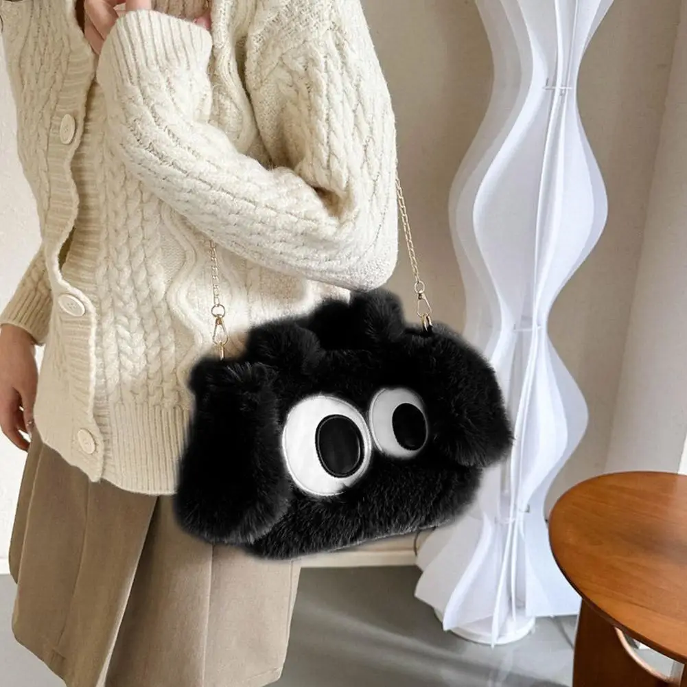 

New Cute Fashion Big-eyed Dog Baby Bag Girls Shoulder Handbag Joker Children Plush Mini Packet Messenger Bag Kids Accessories
