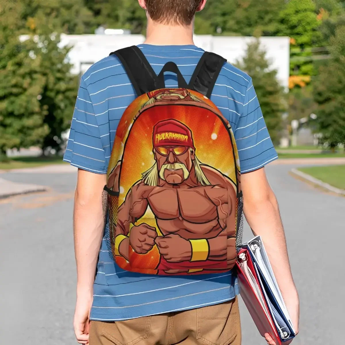 Hulk Hogan Hulkamania Rugzak Student Jongens Meisjes Boekentas Kinderen Schooltas Laptop Schoudertassen voor Heren Dames