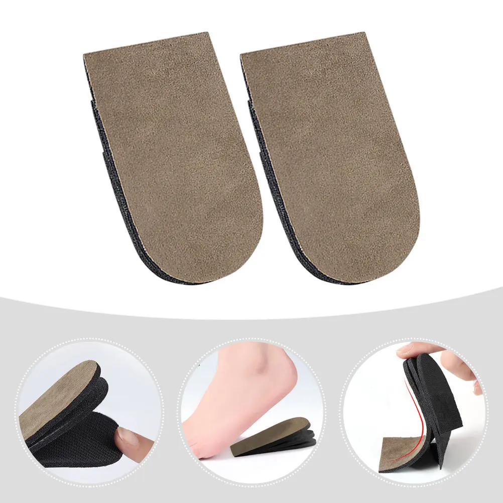 

1Pair Comfortable Anti Slip Height Increase Insoles Invisible Heel Pads Shock Absorbing Pressure Relief for Unisex Sports