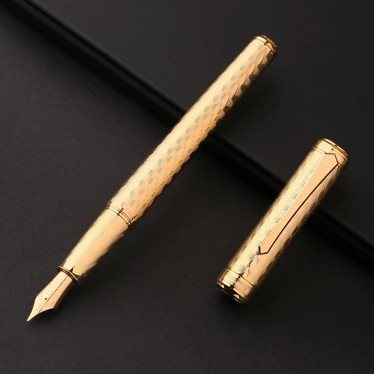 PENBBS 499 Fountain Pen All-copper sandblast coating Fine 0.5mm Ink Pen For writing Bussiness Gift School Stationery Supplies