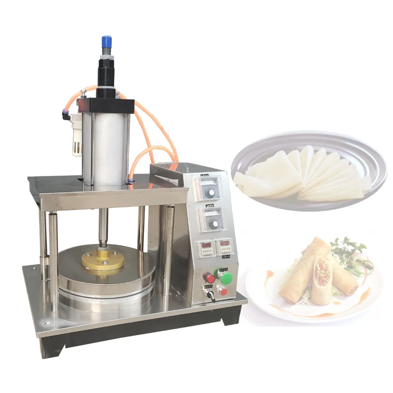 Pasta Squash Press Maker Machine Electric Commercial Cake Tongs Flattening Dough Corn Thin Skin Circle Tortillas Flatten Machine