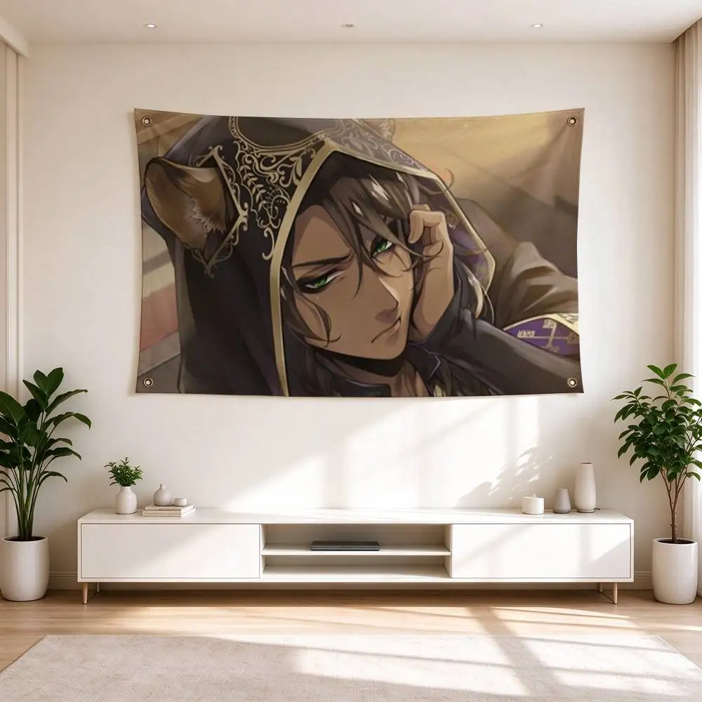 L-Leona Kingscholar T-Twisted Wonderland  Flags Wall Hanging Tapestry Outdoor Garage Room Decorative flag Background Blanket