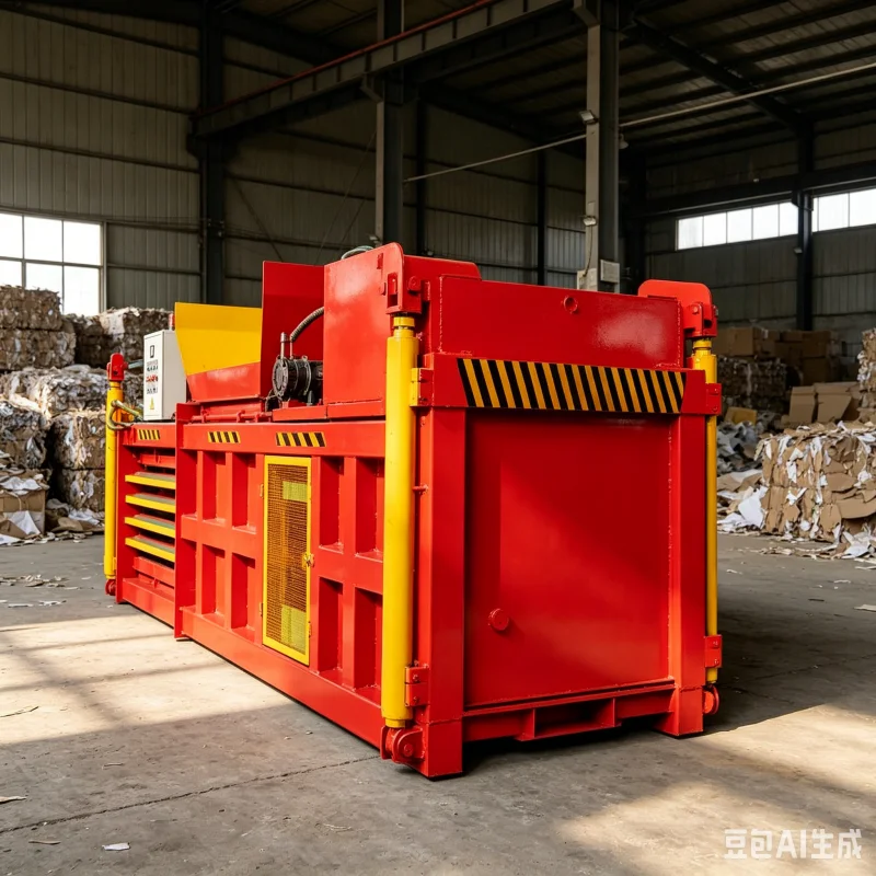 Compact Footprint Layout Fully Automatic Horizontal Baler Fit Limited Space Workshop For Beverage Factory Scrap Processing