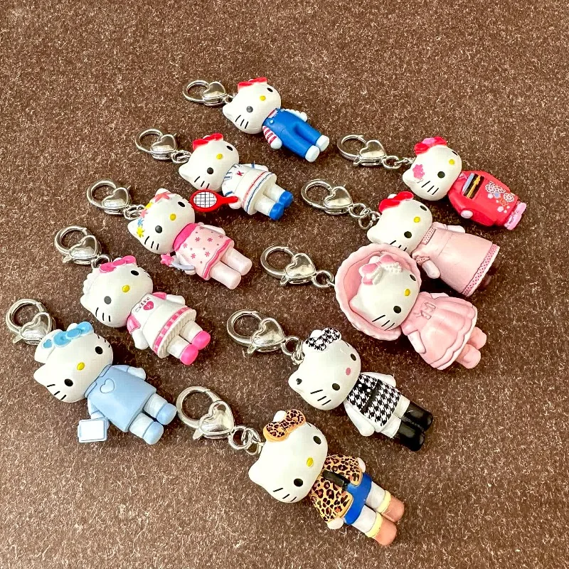 Hello Kitty Keychain Cartoon Doll Mobile Phone Rope Backpack Stuffed Pendant Lovely Decor Anime Figure Makeup Bag Pendants view 4