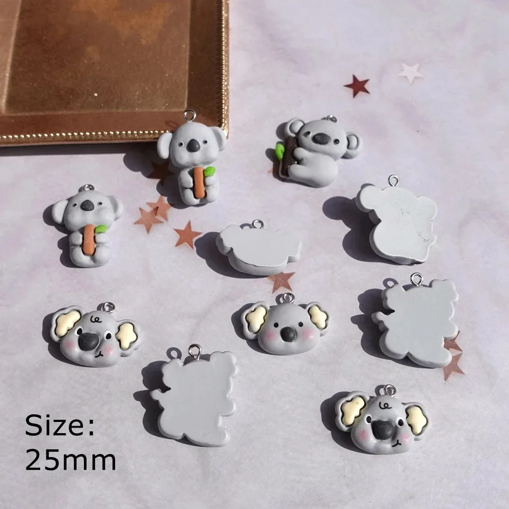 10 Pack Bulk Wholesale Lovely Koala Flatback Charms Decor Pendants DIY Accessories for Bracelets Earrings Jewelry Findings view 5