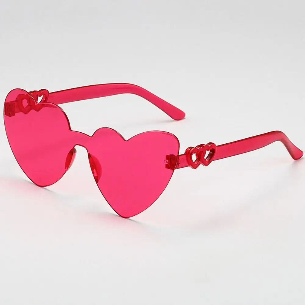 Candy Color Love Shape Sunglasses Retro Glasses Sun-Protective Outdoor Sunglasses Driving Glasses Street Photos Decoration