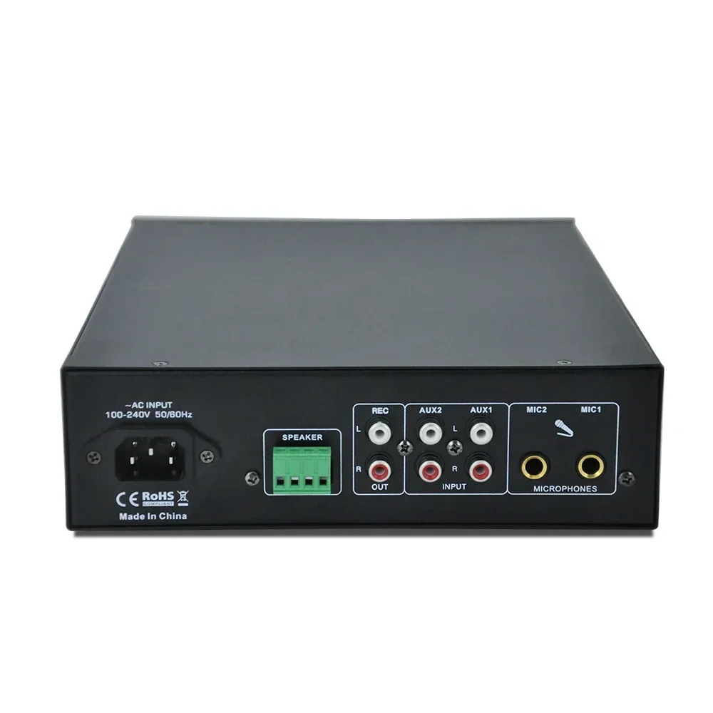 Wzmacniacz Bluetooth PA Potężny wzmacniacz 60W Głośniki subwoofera Kino domowe Audio Stereo 100V/70V Wzmacniacz Obsługa mikrofonu USB AUX