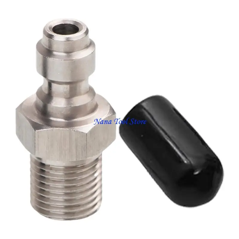 31GJ Universal 8mm Stainless Steel Male Quick Connector M10x1/ 1/8NPT/ 1/8BSPP