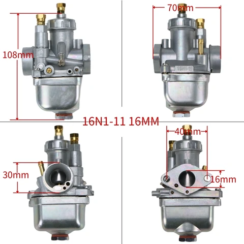 Карбюратор мотоцикла 16 мм 19 мм 21 мм для BVF 16N1-11 Simson S50 S51 S53 S60 S70 S80 S83 SR50 SR80 KR51 Dirt Pit Bike Carb