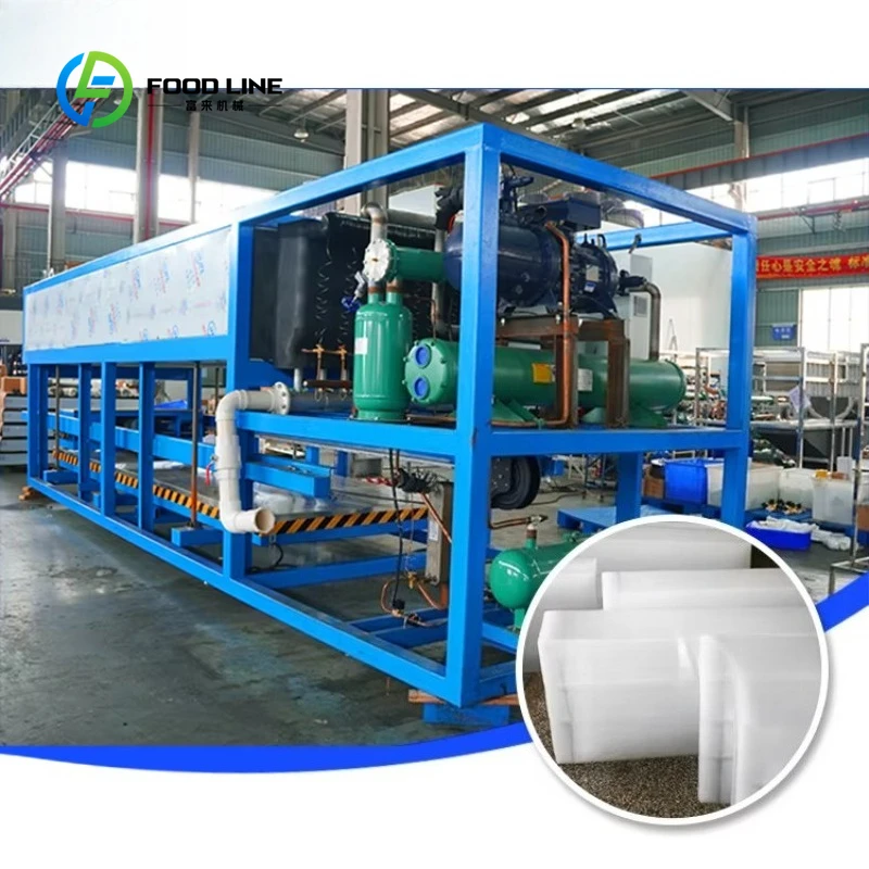 Customized Industrial Automatic 10 Ton Direct Cooling Block Ice Machine High Efficiency Heavy Duty For Fishery And Factory Use