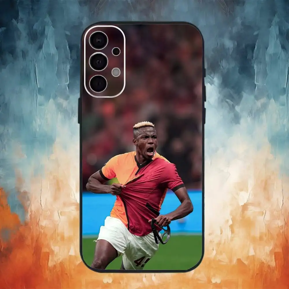 حافظة هاتف فيكتور أوسمين لكرة القدم لهاتف سامسونج S25، S24، S21، S22، S23، S30، Ultra، S20، Plus، Fe، Note، 10,9,5G غطاء أسود #4