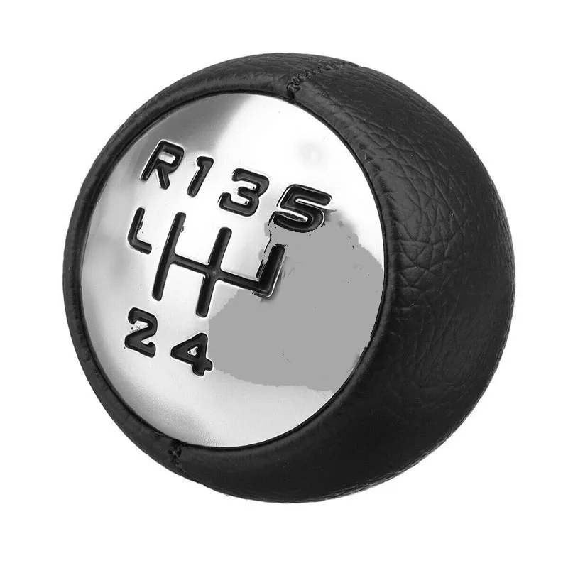 5 Speed PU Leather Gear Shift Knob For Peugeot 3008 407 5008 807 307 308 Citroen C4 C8 Shifter Lever Arm Headball