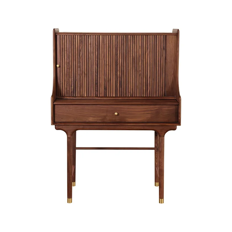 North American black walnut dresser, all solid wood Italian minimalist dressing table, designer high-end multi-functional table
