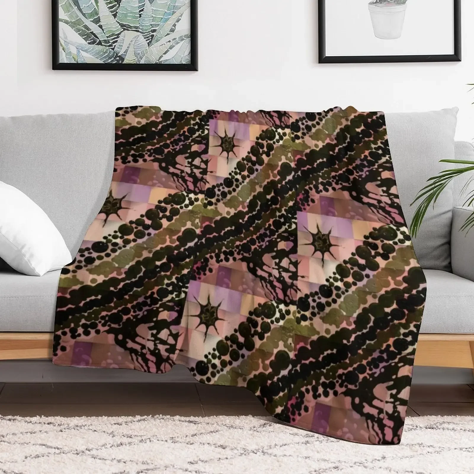 Structured Life II Throw Blanket Stylish Warm Blanket for Living Room Bedroom
